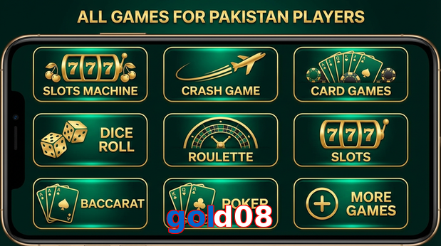 Main screen of Gold08 games page for PK players